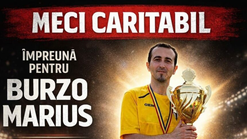 Meci caritabil in Targu Lapus, Maramures